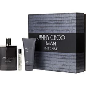 Jimmy Choo Intense By Jimmy Choo Edt Spray 3.3 Oz & Aftershave Balm 3.3 Oz & Edt Spray 0.25 Oz Mini For Men