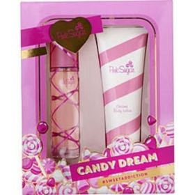 Pink Sugar By Aquolina Edt Spray 3.4 Oz & Body Lotion 8.4 Oz For Women