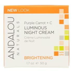 Andalou Naturals Luminous Night Cream Purple Carrot + C - 1.7 oz (SKU: 1162551)