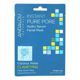 andalou Naturals Instant Pure Pore Facial Mask - Coconut Water Clarifying - Case of 6 - 0.6 fl oz (SKU: 1800499)